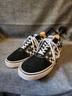 Men's Size 11 Vans Off The Wall Black/White Checkerboard Canvas Lace Up Shoes